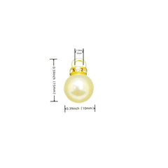 DIY 16pcs 10MM Mini Pearl Pendant Beads Earrings Jewelry Making