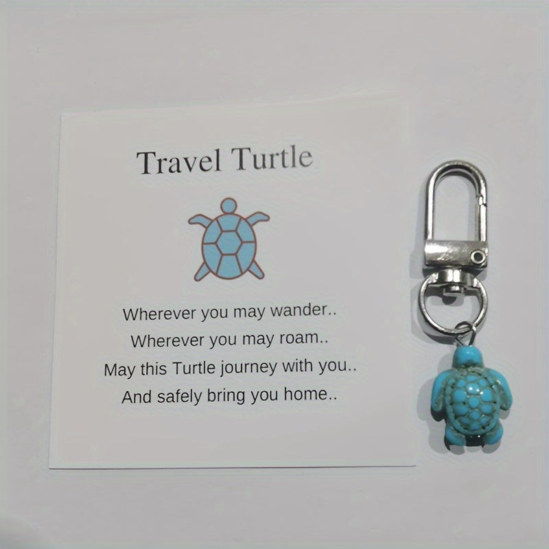 2pcs Travel Turtle Keyring Keychain Bag Charm Pendant Gift