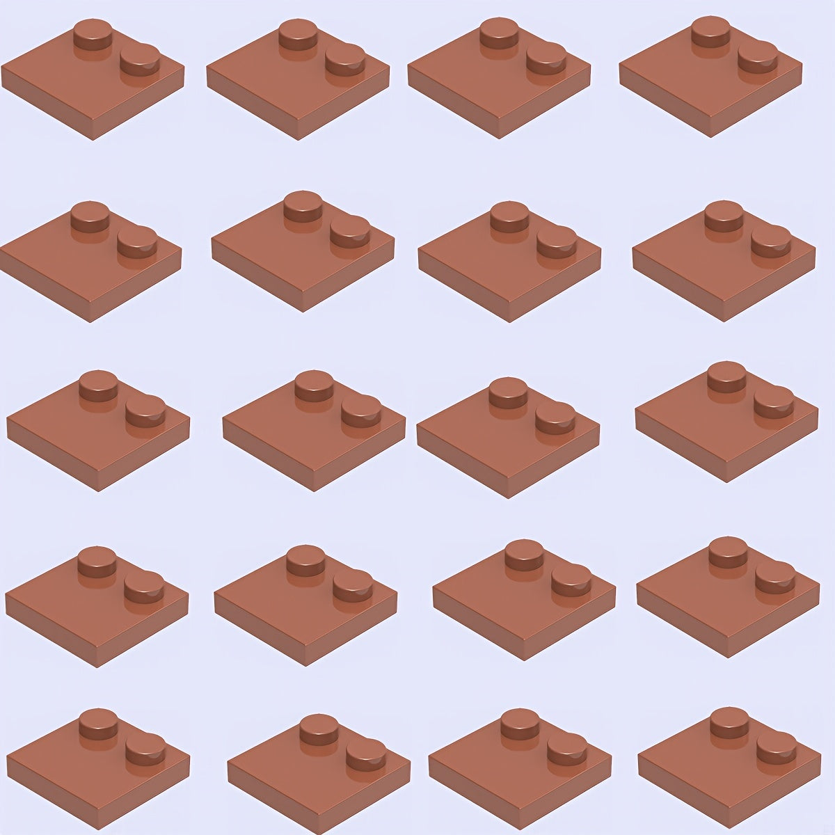 20pcs Building Block Set 2x2 Low Wall Bricks Mixed Colors