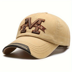 Letter Embroidery Baseball Cap for Men's Outdoor Activities