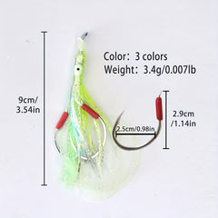 Luminous Squid Skewer Hook for Deep Sea Boat Fishing
