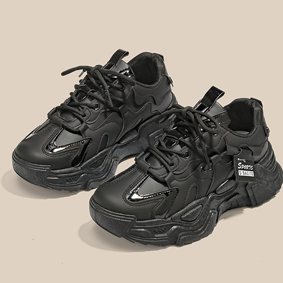 Platform Sneakers Comfortable Lace Up Sports Shoes Casual Walking Low Top Shoes