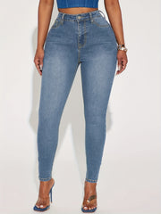 Slim Fit Skinny Jeans High Stretch Casual Denim Pants