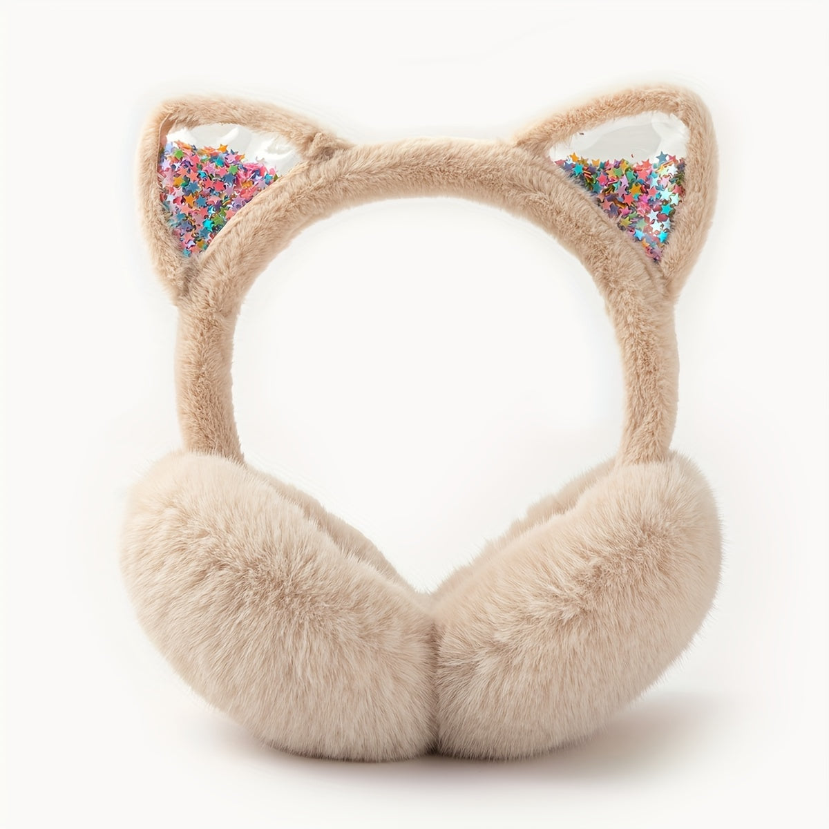 Festive Cat Ear Headphones Soft Faux Fur Ear Warmers