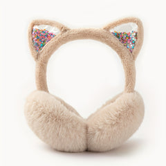 Festive Cat Ear Headphones Soft Faux Fur Ear Warmers