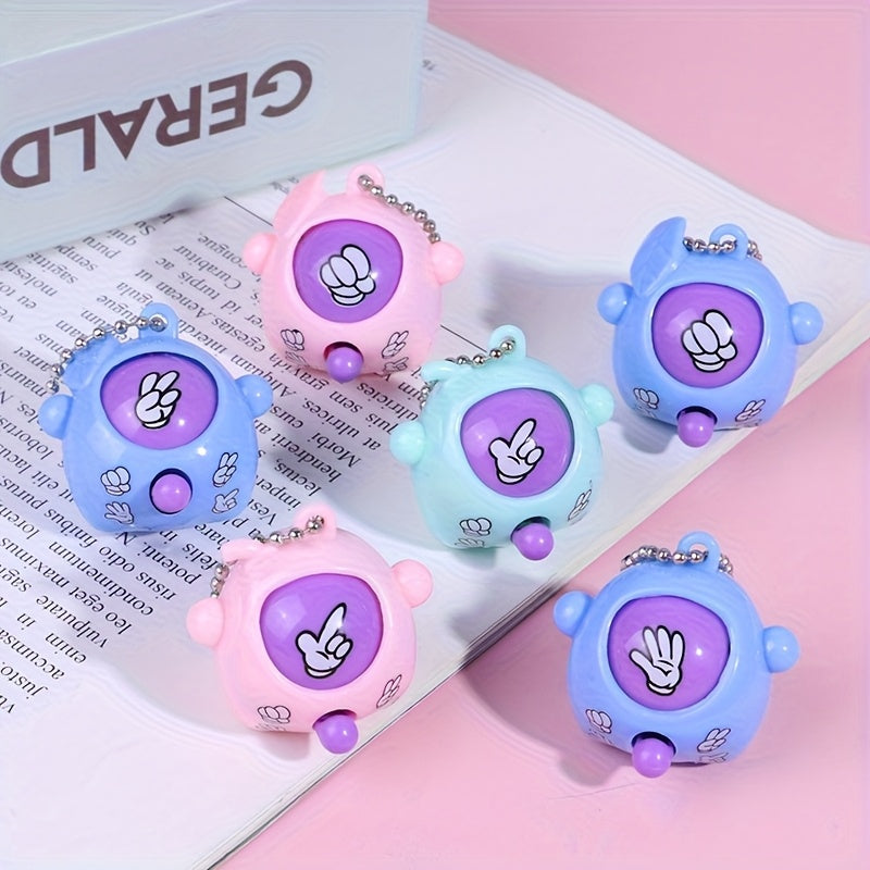 10pcs Mini Rock Paper Scissors Game Keychain for Kids Party Favors