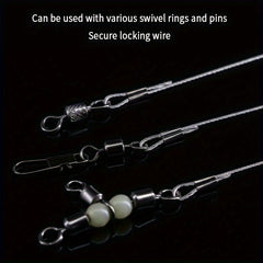 100pcs 6 Sizes Copper Sleeves for Mono Steel Wire Saltwater Fishing Rigs