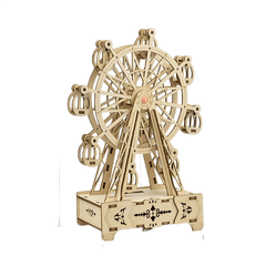 Wooden 3D Puzzle Ferris Wheel Music Box DIY Craft Kit