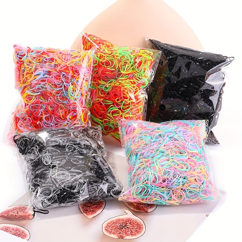500pcs Colorful Hair Tie Ponytail Holders Scrunchies for Baby Girls