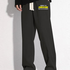 Letter Print Mopping Pants Men's Casual Joggers For All Seasons