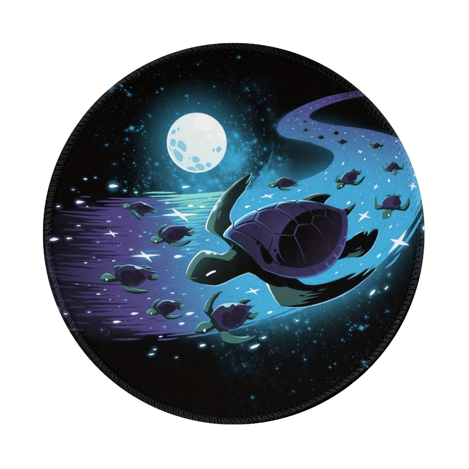 Turtle Family Round Mouse Pad 20x20cm for Game & Office Use