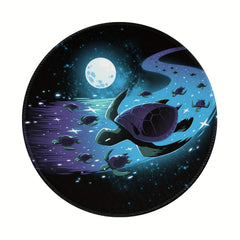 Turtle Family Round Mouse Pad 20x20cm for Game & Office Use