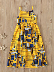 Bohemian Abstract Cami Princess Dress for Toddler Girls