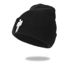 Embroidery Beanie Solid Hip Hop Unisex Skull Knit Hat
