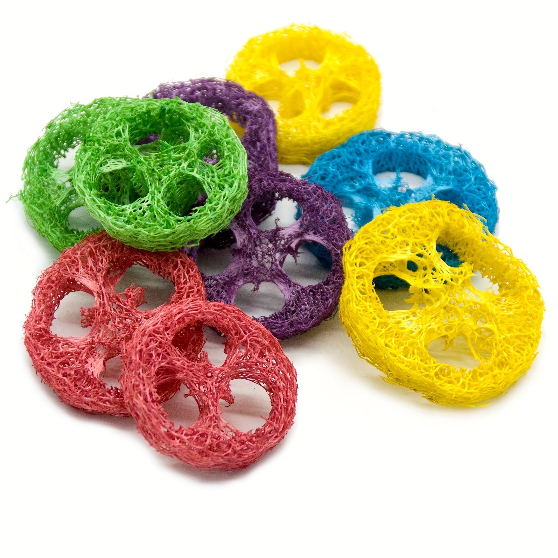 5pcs Natural Loofah Chew Toys for Rabbit Guinea Pig Hamster Rat