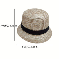 Baby Sunshade Straw Fisherman Hat for Summer