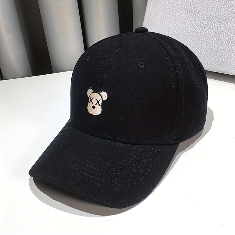 Cartoon Bear Embroidery Baseball Cap Adjustable Lightweight Cartoon Sports Hat