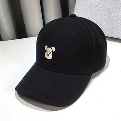 Cartoon Bear Embroidery Baseball Cap Adjustable Lightweight Cartoon Sports Hat
