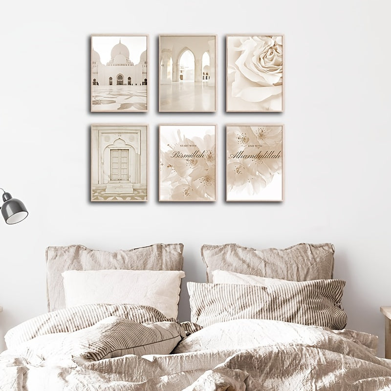 Bohemian Islamic Landscape Canvas Print Moroccan Mosque 8 3x11 8 Inches