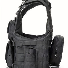 Camouflage Combat Training Vest - Adjustable Outdoor Tactical Vest Kit