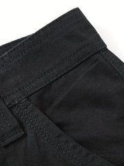 Men's Cotton Cargo Shorts with Drawstring - Summer Outdoor Wear