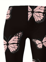 Butterfly Graphic Leggings Girls Thick Leggings For Spring Fall Winter