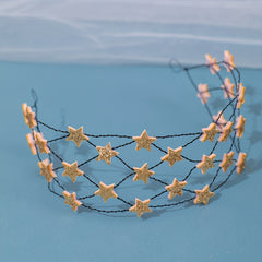Baroque Rhinestone Star Headband Vintage Wedding Hair Accessory