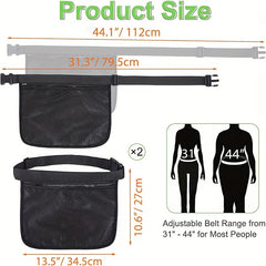 Portable Tennis Ball Holder Pickleball Ball Pouch Golf Ball Storage Bag