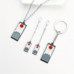 Ghost Slayer Blade Earrings Necklace Jewelry Student Necklace Creative Alloy