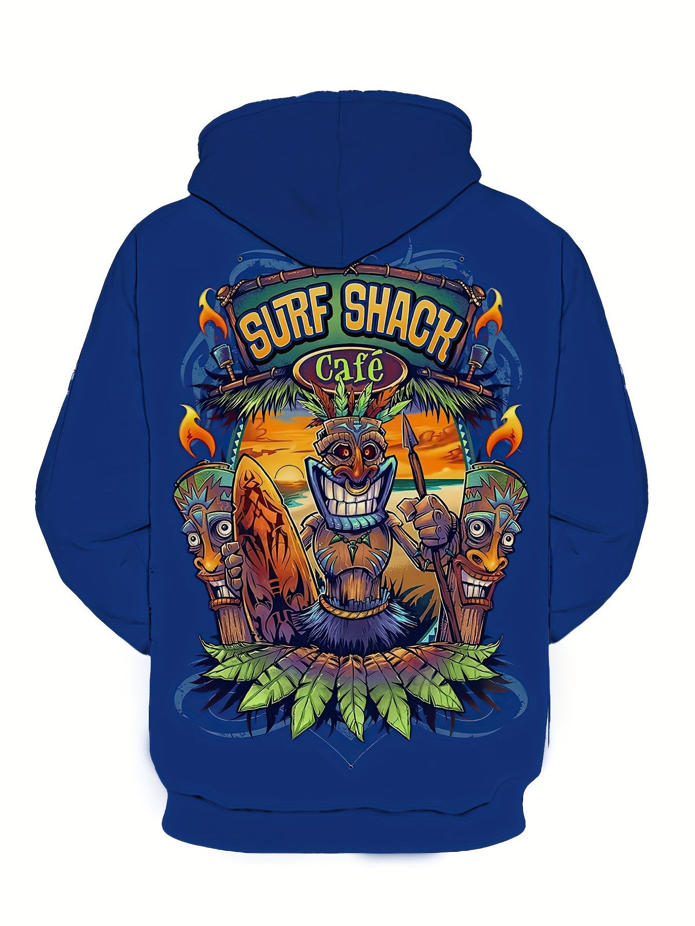 Monster Print Hoodie Graphic Hooded Pullover Mens Clothing Autumn Winter