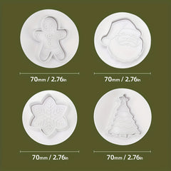 12pcs Christmas Biscuit Mold Set Plastic Mold for Delicious Holiday Treats