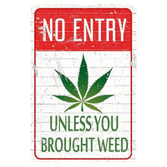 Funny Metal Sign For Garage Weed Decor Man Cave Gift 20x30cm