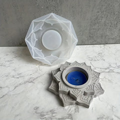 Retro Candlestick Silicone Mold DIY Irregular Flower Storage Mold