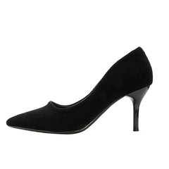Pointed Toe Satin Stiletto Pumps for Women