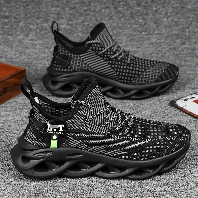 Men's Breathable Knitted Sneakers for Running