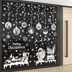 237pcs Christmas Window Stickers Reusable Xmas Window Clings Decals