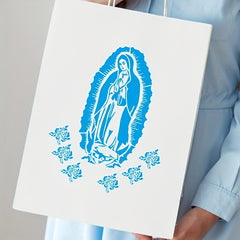 Virgin Mary Stencil 21x59 cm for Painting Wall Wood Fabric Furniture