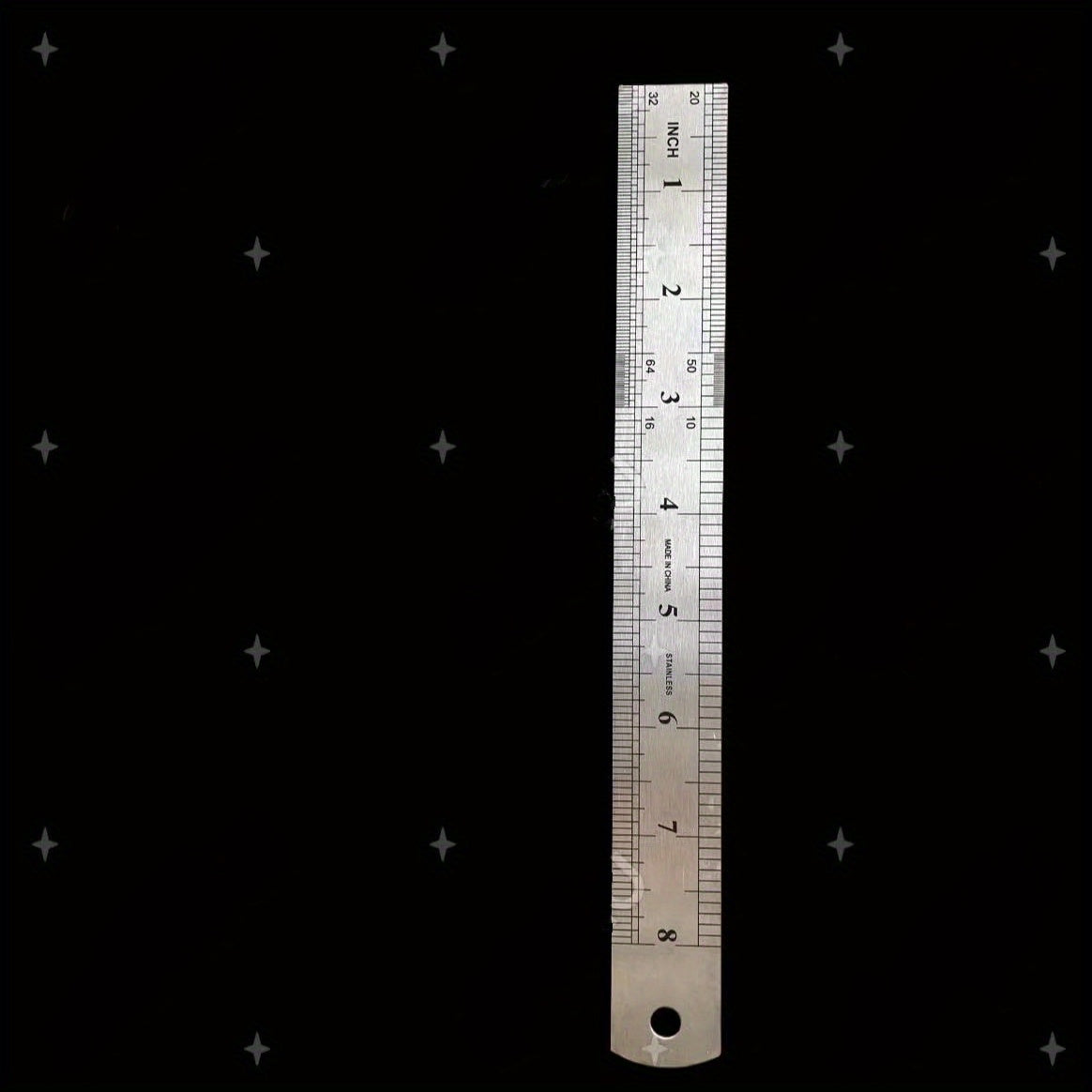 1pc Stainless Steel Ruler 20 32 30 Steel Ruler Inch Metric Machinist Ruler