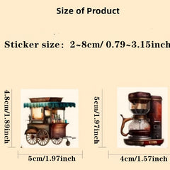 Coffee Series Scrapbooking Stickers Hand Account Sticker Junk Journal Supplies