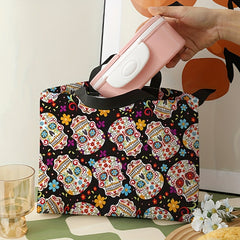 Colorful Skull Pattern Lunch Bag Waterproof Insulated Bag