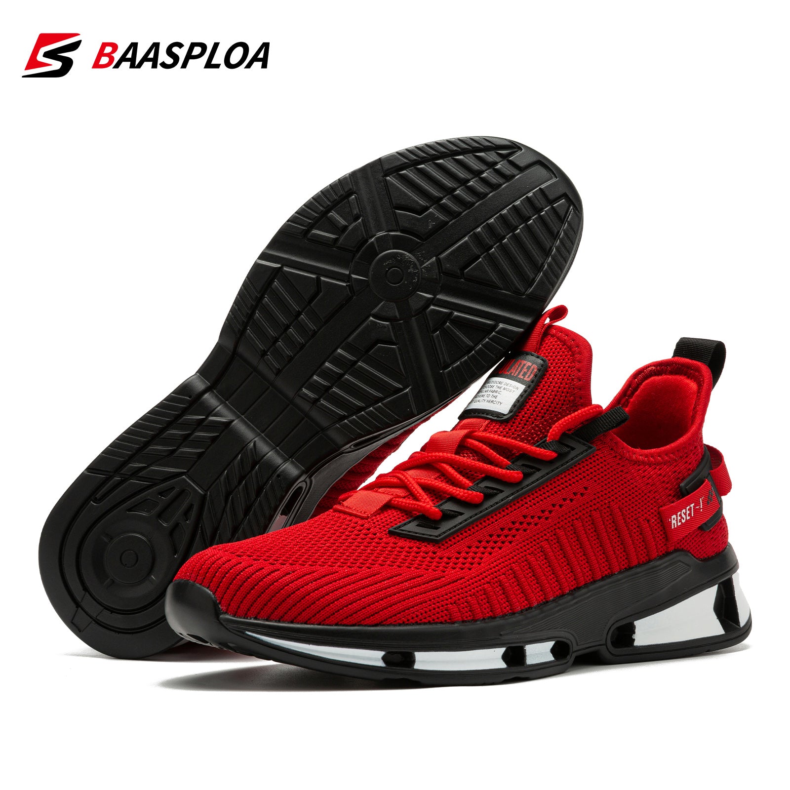 Baasploa Men's Running Shoes Breathable Trainers Sneakers