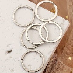 20pcs Stainless Steel Key Rings for Keychain DIY 20-35mm