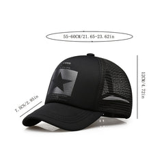 Five pointed Star Baseball Cap Sun Visor Mesh Cap