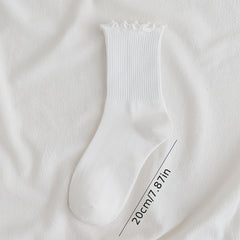 6 Pairs Teen Girl's Soft Crew Socks for Outdoor Wear