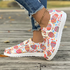 Colorful Pattern Flat Skate Shoes Non Slip Sneakers Lightweight