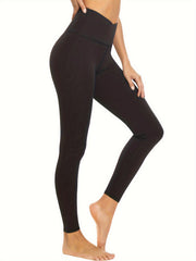 High Waist Tummy Control Yoga Pants Solid Running Leggings