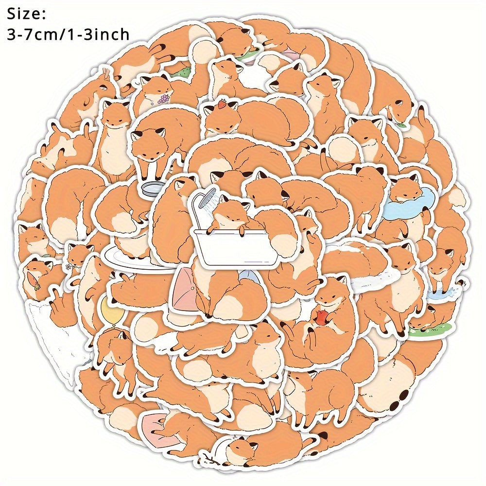 60pcs Fox Series Graffiti Stickers For DIY Suitcases Laptop Helmet Scrapbook