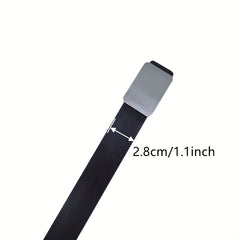 Punk Metal Buckle Belt Unisex Vintage PU Leather Jeans Pants Belt