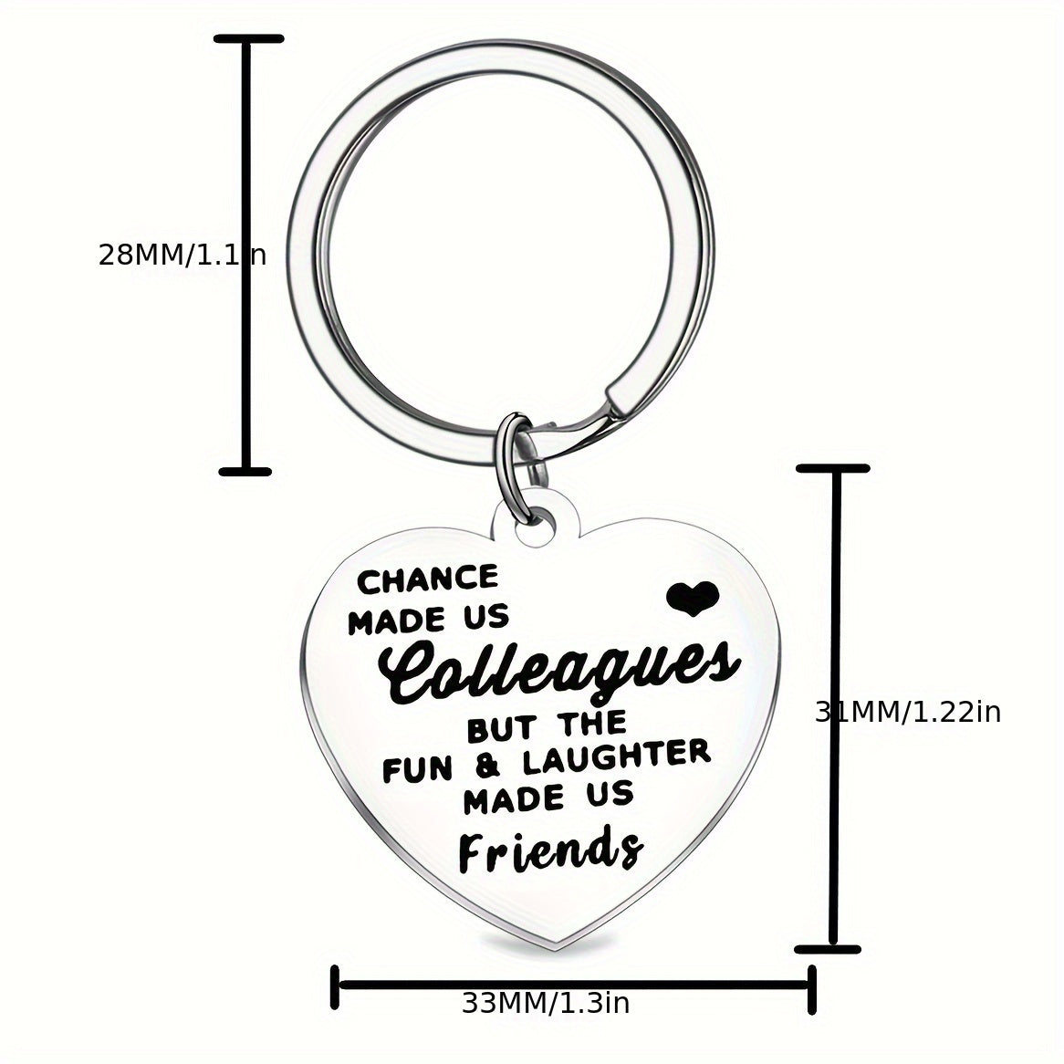 Vintage Heart Shaped Stainless Steel Carabiner Keychain
