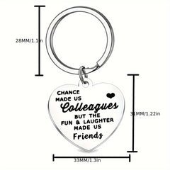 Vintage Heart Shaped Stainless Steel Carabiner Keychain
